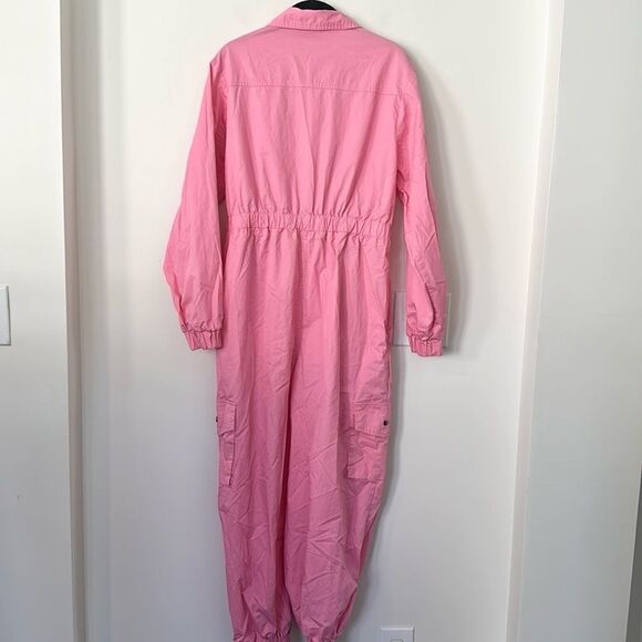 Labelrail x Juliette Foxx organza zip-through boilersuit in pink 12 - Picture 6 of 9